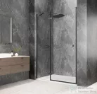 Sapho GLOBE GUN METAL nyíló ajtó 900 mm, balos, transzparent üveg (GB1090LGM)