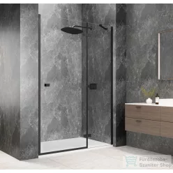   Sapho GLOBE BLACK nyíló ajtó 900 mm, jobbos, transzparent üveg (GB1090RB)