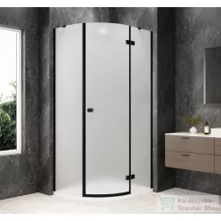   Sapho GLOBE BLACK íves zuhanykabin 1000x800 mm, jobbos, matt üveg (GB2180MRB)