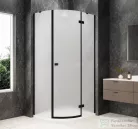 Sapho GLOBE BLACK íves zuhanykabin 1000x900 mm, jobbos, matt üveg (GB2190MRB)
