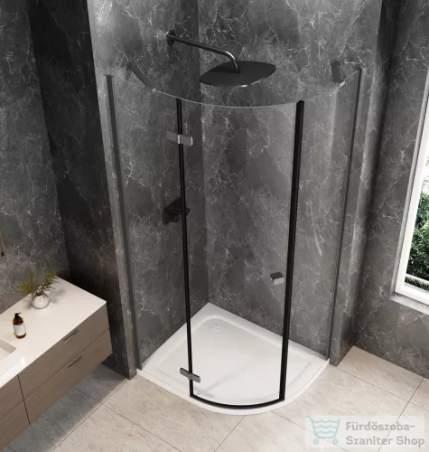 Sapho GLOBE GUN METAL íves zuhanykabin 1000x1000 mm, balos, transzparent üveg (GB2610LGM)