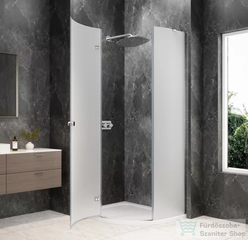 Sapho GLOBE CHROME íves zuhanykabin 1000x1000 mm, balos, matt üveg (GB2610MLC)