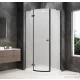 Sapho GLOBE GUN METAL íves zuhanykabin 1000x1000 mm, balos, matt üveg (GB2610MLGM)
