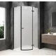 Sapho GLOBE GUN METAL íves zuhanykabin 1000x1000 mm, jobbos, matt üveg (GB2610MRGM)