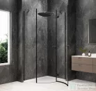 Sapho GLOBE GUN METAL íves zuhanykabin 1000x900 mm, jobbos, transzparent üveg (GB2610RGM)