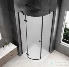 Sapho GLOBE BLACK íves zuhanykabin 800x800 mm, balos, matt üveg (GB2680MLB)