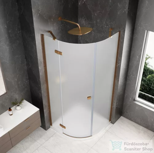 Sapho GLOBE COPPER MATT íves zuhanykabin 800x800 mm, balos, matt üveg (GB2680MLPG)