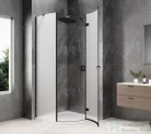 Sapho GLOBE BLACK íves zuhanykabin 800x800 mm, jobbos, matt üveg (GB2680MRB)