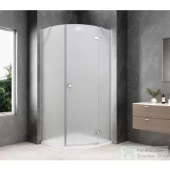   Sapho GLOBE CHROME íves zuhanykabin 800x800 mm, jobbos, matt üveg (GB2680MRC)