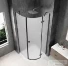 Sapho GLOBE GUN METAL íves zuhanykabin 800x800 mm, jobbos, matt üveg (GB2680MRGM)