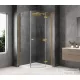 Sapho GLOBE GOLD MATT íves zuhanykabin 800x800 mm, jobbos, transzparent üveg (GB2680RG)