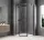 Sapho GLOBE BLACK íves zuhanykabin 900x900 mm, balos, transzparent üveg (GB2690LB)