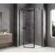 Sapho GLOBE BLACK íves zuhanykabin 900x900 mm, balos, transzparent üveg (GB2690LB)