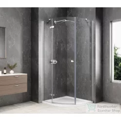  Sapho GLOBE CHROME íves zuhanykabin 900x900 mm, balos, transzparent üveg (GB2690LC)