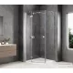 Sapho GLOBE CHROME íves zuhanykabin 900x900 mm, balos, transzparent üveg (GB2690LC)