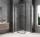 Sapho GLOBE GUN METAL íves zuhanykabin 900x900 mm, balos, transzparent üveg (GB2690LGM)