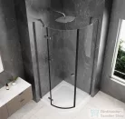 Sapho GLOBE GUN METAL íves zuhanykabin 900x900 mm, balos, transzparent üveg (GB2690LGM)