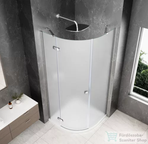 Sapho GLOBE CHROME íves zuhanykabin 900x900 mm, balos, matt üveg (GB2690MLC)
