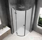 Sapho GLOBE GUN METAL íves zuhanykabin 900x900 mm, balos, matt üveg (GB2690MLGM)