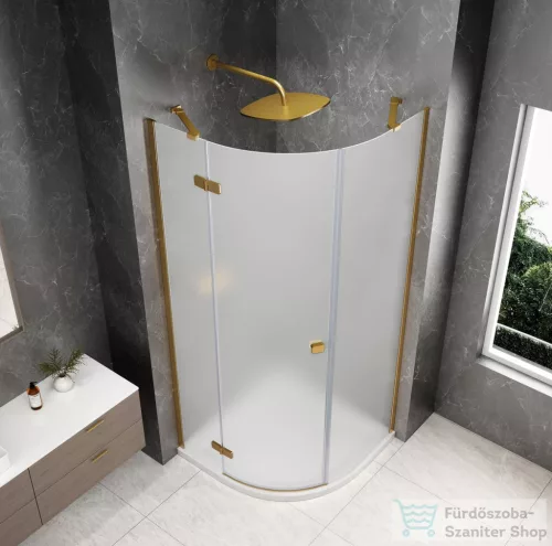 Sapho GLOBE GOLD MATT íves zuhanykabin 900x900 mm, balos, matt üveg (GB2690MLG)