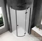 Sapho GLOBE BLACK íves zuhanykabin 900x900 mm, jobbos, matt üveg (GB2690MRB)