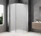 Sapho GLOBE CHROME íves zuhanykabin 900x900 mm, jobbos, matt üveg (GB2690MRC)