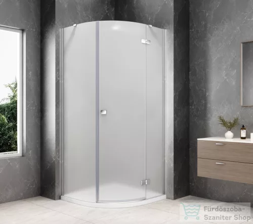 Sapho GLOBE CHROME íves zuhanykabin 900x900 mm, jobbos, matt üveg (GB2690MRC)