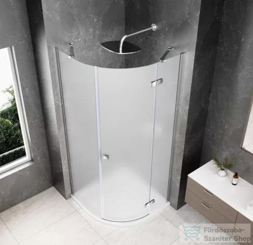Sapho GLOBE CHROME íves zuhanykabin 900x900 mm, jobbos, matt üveg (GB2690MRC)
