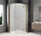 Sapho GLOBE GOLD MATT íves zuhanykabin 900x900 mm, jobbos, matt üveg (GB2690MRG)