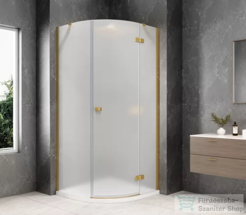 Sapho GLOBE GOLD MATT íves zuhanykabin 900x900 mm, jobbos, matt üveg (GB2690MRG)