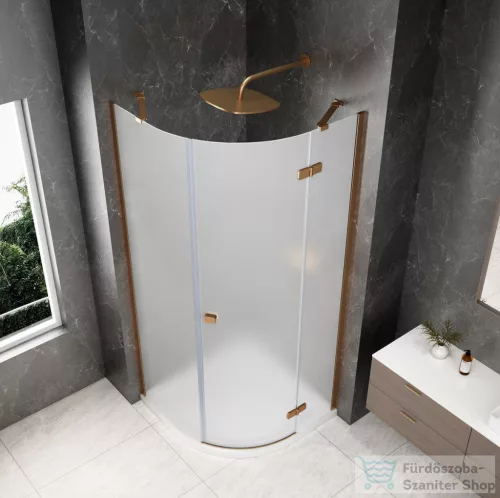 Sapho GLOBE COPPER MATT íves zuhanykabin 900x900 mm, jobbos, matt üveg (GB2690MRPG)