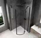 Sapho GLOBE BLACK íves zuhanykabin 900x900 mm, jobbos, transzparent üveg (GB2690RB)