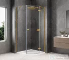 Sapho GLOBE GOLD MATT íves zuhanykabin 900x900 mm, jobbos, transzparent üveg (GB2690RG)