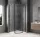 Sapho GLOBE GUN METAL íves zuhanykabin 900x900 mm, jobbos, transzparent üveg (GB2690RGM)