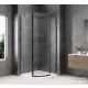 Sapho GLOBE GUN METAL íves zuhanykabin 900x900 mm, jobbos, transzparent üveg (GB2690RGM)