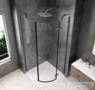 Sapho GLOBE GUN METAL íves zuhanykabin 900x900 mm, jobbos, transzparent üveg (GB2690RGM)