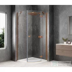   Sapho GLOBE COPPER MATT íves zuhanykabin 900x900 mm, jobbos, matt üveg (GB2690RPG)