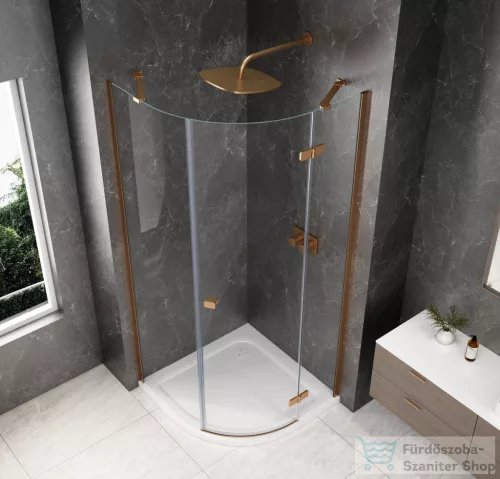 Sapho GLOBE COPPER MATT íves zuhanykabin 900x900 mm, jobbos, matt üveg (GB2690RPG)