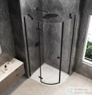 Sapho GLOBE BLACK íves zuhanykabin 900x800 mm, balos, transzparent üveg (GB2980LB)
