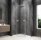 Sapho GLOBE CHROME íves zuhanykabin 900x800 mm, balos, transzparent üveg (GB2980LC)