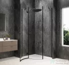 Sapho GLOBE GUN METAL íves zuhanykabin 900x800 mm, balos, transzparent üveg (GB2980LGM)