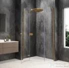 Sapho GLOBE GOLD MATT íves zuhanykabin 900x800 mm, balos, transzparent üveg (GB2980LG)