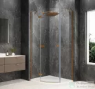 Sapho GLOBE COPPER MATT íves zuhanykabin 900x800 mm, balos, transzparent üveg (GB2980LPG)