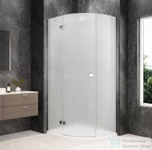 Sapho GLOBE CHROME íves zuhanykabin 900x800 mm, balos, matt üveg (GB2980MLC)