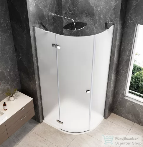 Sapho GLOBE CHROME íves zuhanykabin 900x800 mm, balos, matt üveg (GB2980MLC)