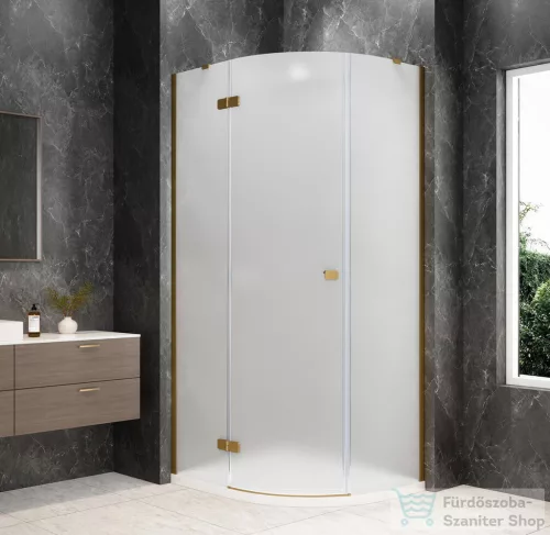 Sapho GLOBE GOLD MATT íves zuhanykabin 900x800 mm, balos, matt üveg (GB2980MLG)