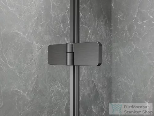Sapho GLOBE GUN METAL íves zuhanykabin 900x800 mm, balos, matt üveg (GB2980MLGM)