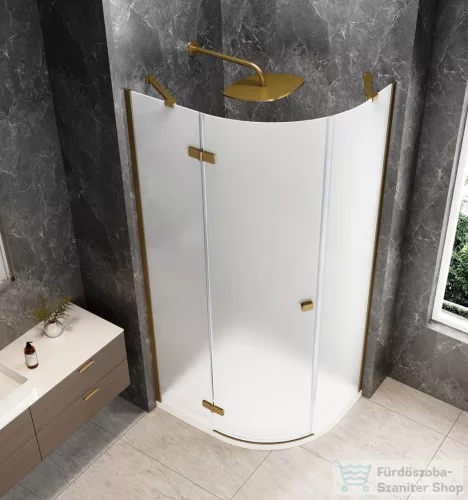 Sapho GLOBE GOLD MATT íves zuhanykabin 900x800 mm, balos, matt üveg (GB2980MLG)