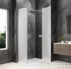 Sapho GLOBE CHROME íves zuhanykabin 900x800 mm, jobbos, matt üveg (GB2980MRC)