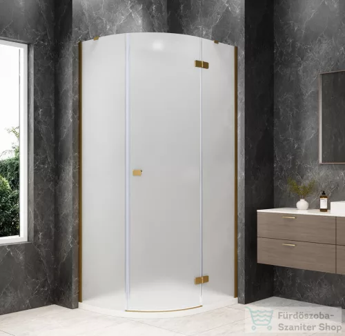 Sapho GLOBE GOLD MATT íves zuhanykabin 900x800 mm, jobbos, matt üveg (GB2980MRG)